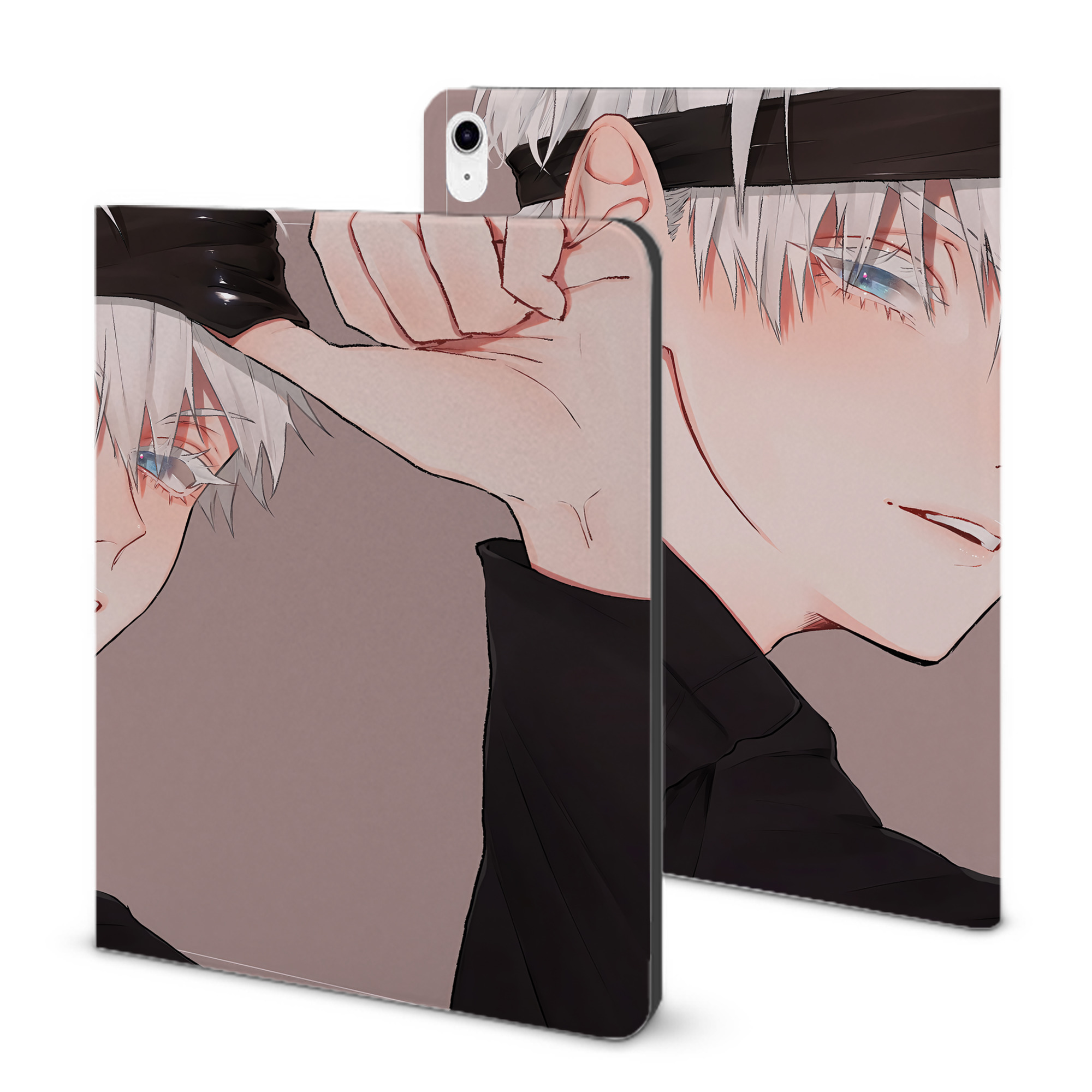 （画像用） 呪術廻戦 Jujutsu Kaisen IPad ケース ブック型 PUレザー TPU 耐衝撃 軽量 薄型 ペン収納なし 全面保護 IPad 各モデル対応